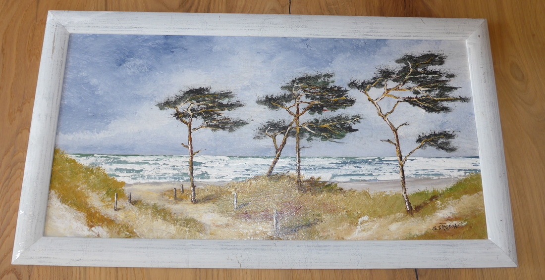 Bernhard Stresow Darßer Weststrand Ölgemälde Bild