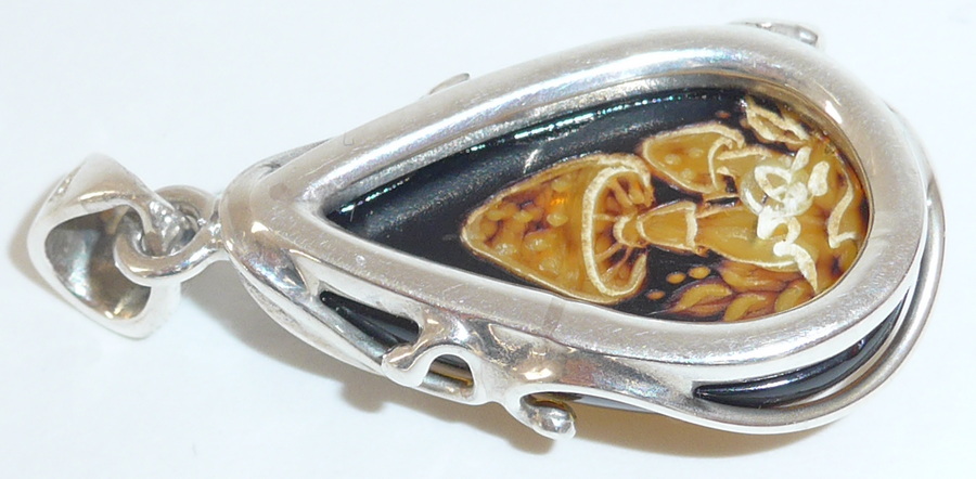 Bernstein Anhänger mit Bildern