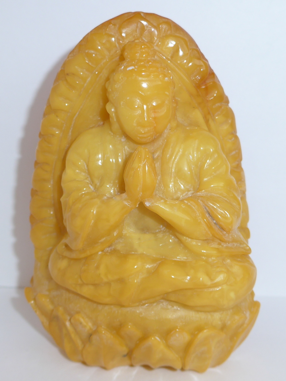 Bernstein Figur Buddha Butterscotch Bernstein