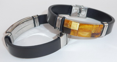 Bernstein Armband Leder