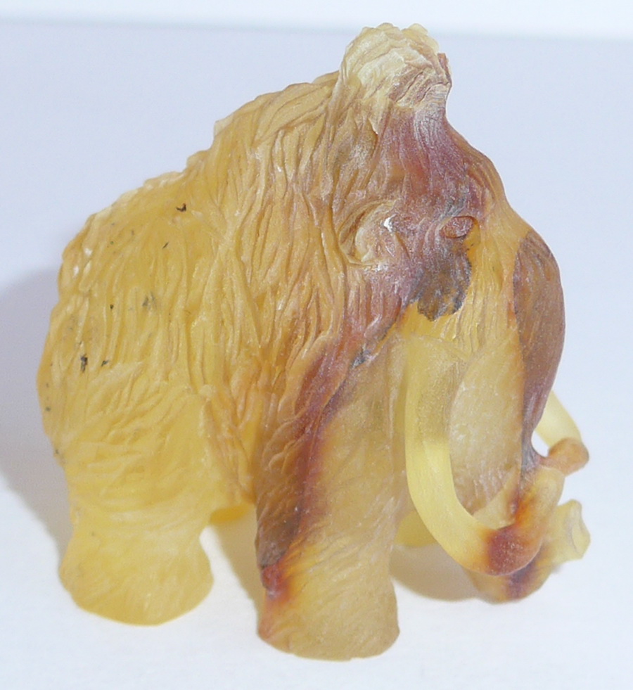 Bernstein Mammut Figur