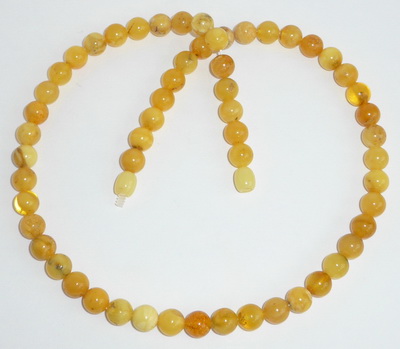kleine gelbe Bernstein Perlenkette