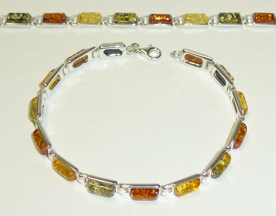 Bernsteinarmband mehrfarbig