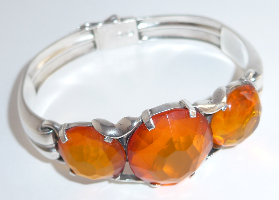 SBM Bernstein Armspange 800 Silber