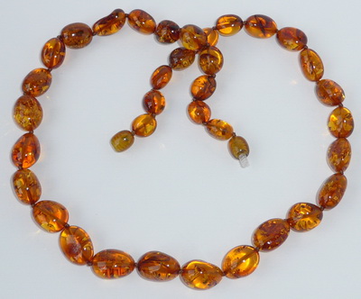 Cognac farbene Bernstein Bohnenkette