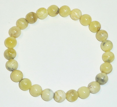 Bernstein Armband kleine Perlen zart gelb